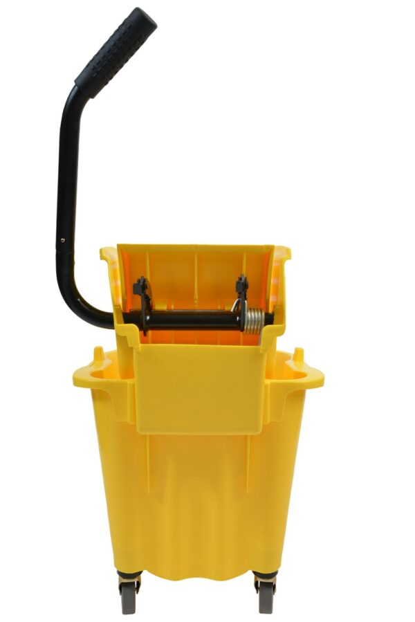 1026YW 26 Qt Yellow Mop Bucket With Side Press Wringer - Image 3