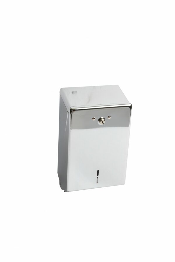 2502 Small Chrome Metal Pre Cut Toilet Paper Dispenser - Image 2