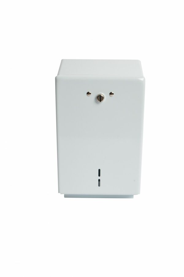 2503 Small White Metal Pre Cut Toilet Paper Dispenser